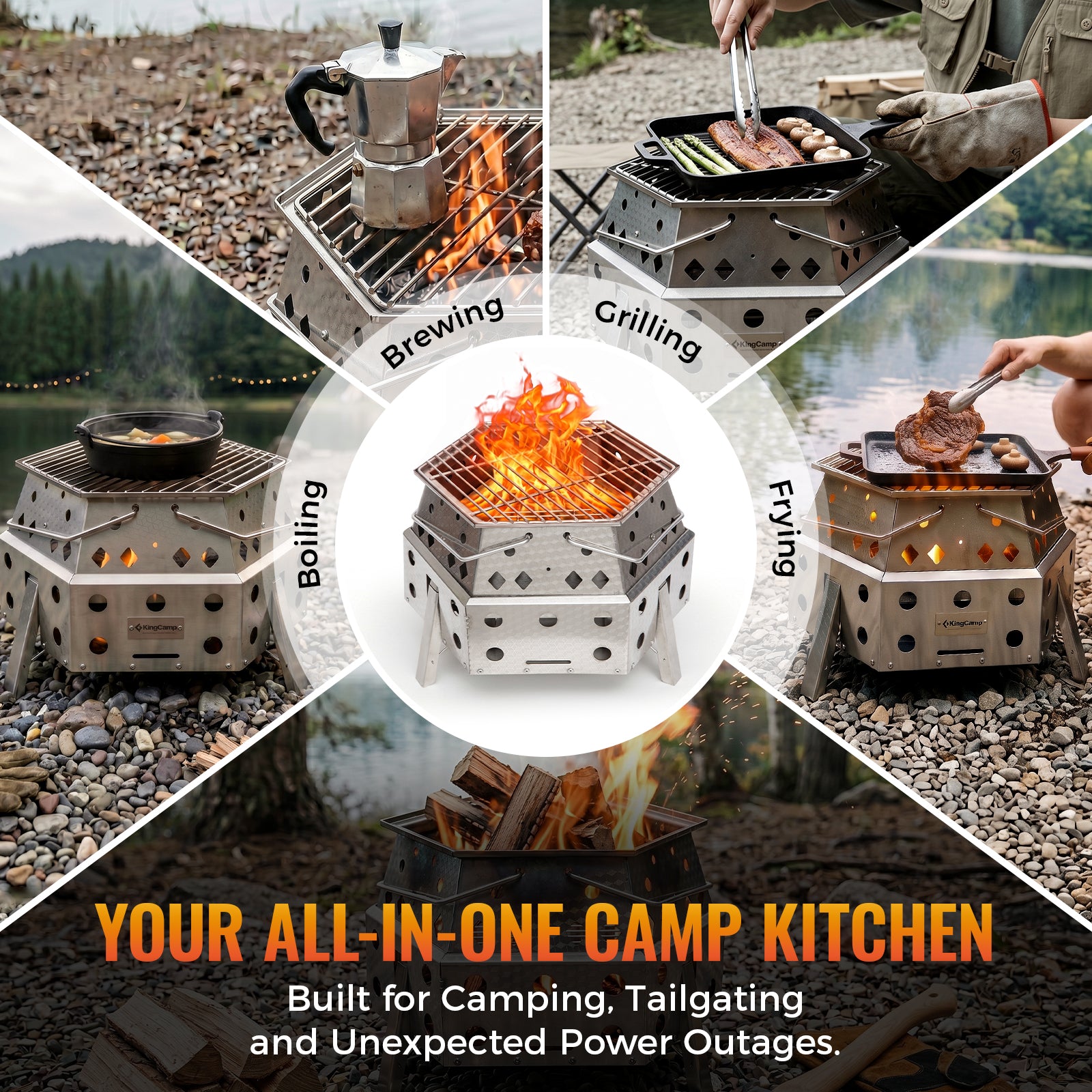 KingCamp Smokeless Fire Pit