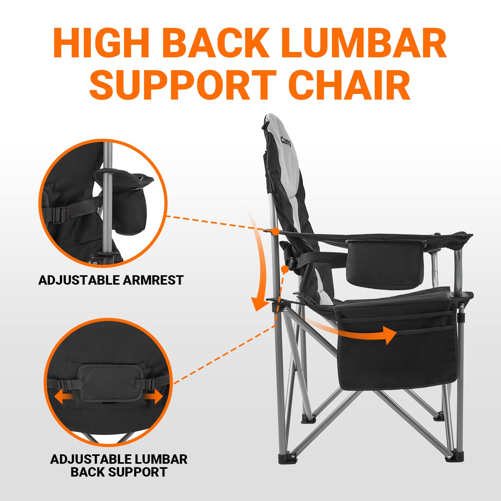 KingCamp SIMPSON Comfort Armchair Set of 2