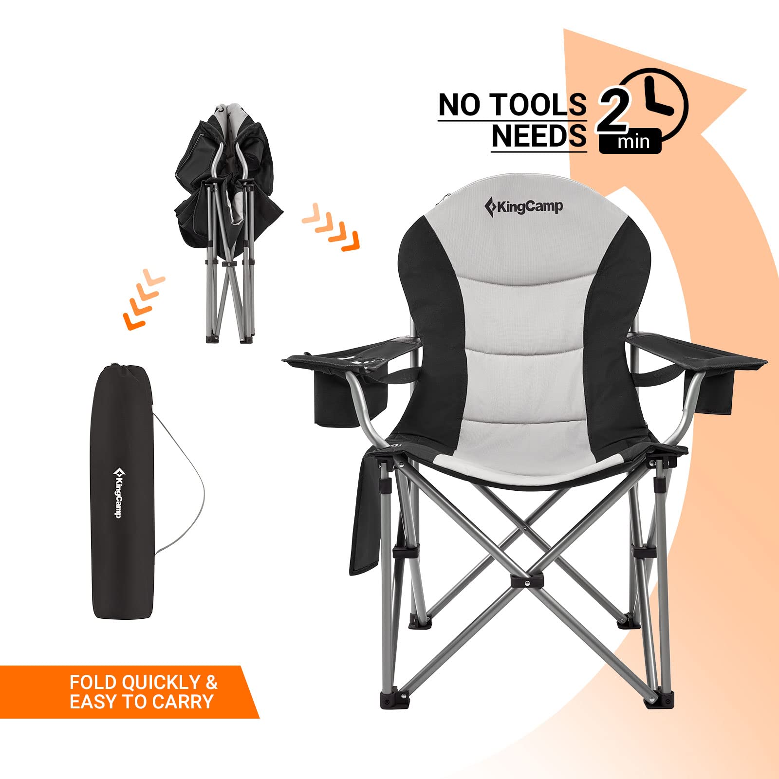 KingCamp Simpson Arm Chair アウトドアチェア KingCamp SIMPSON Comfort Armchair Set of 2