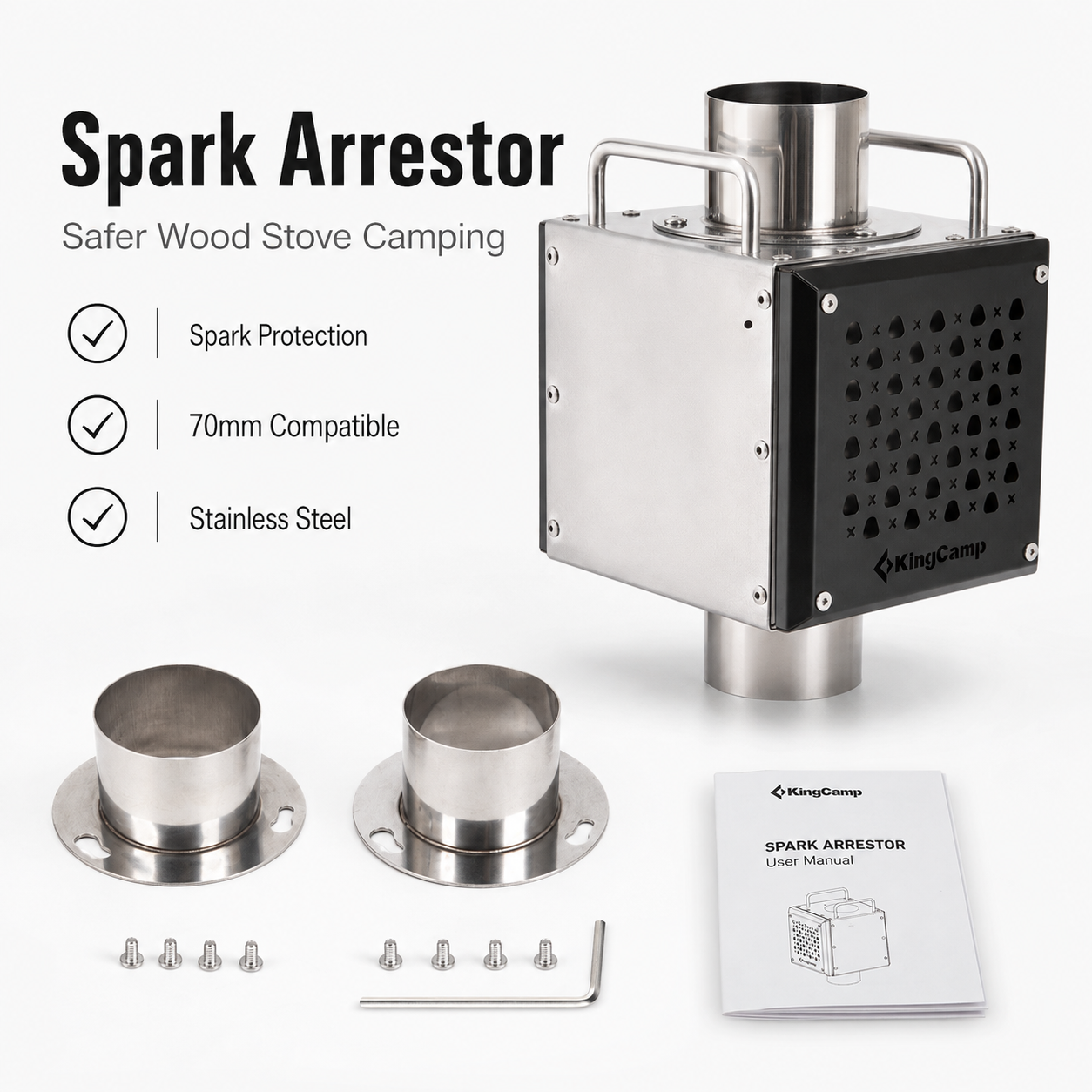 Spark Arrestor for 70mm Stove Pipes