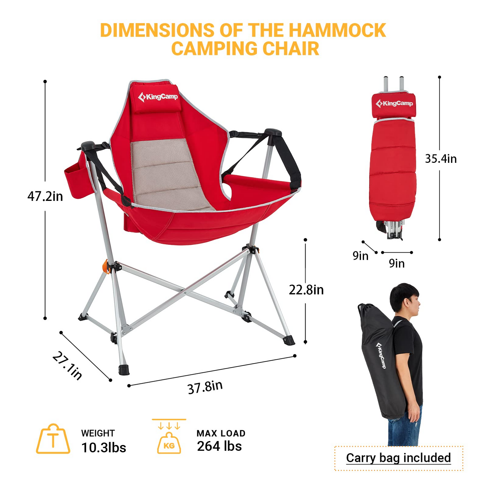 KingCamp Hammock Rocking Camp Chair