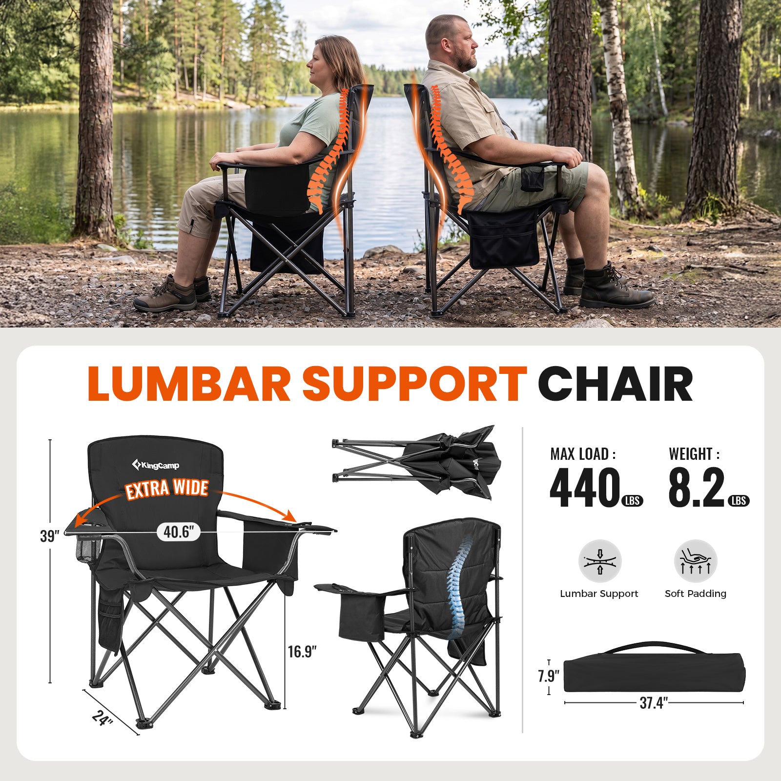 Oversized Outdoor Camping Folding Chair