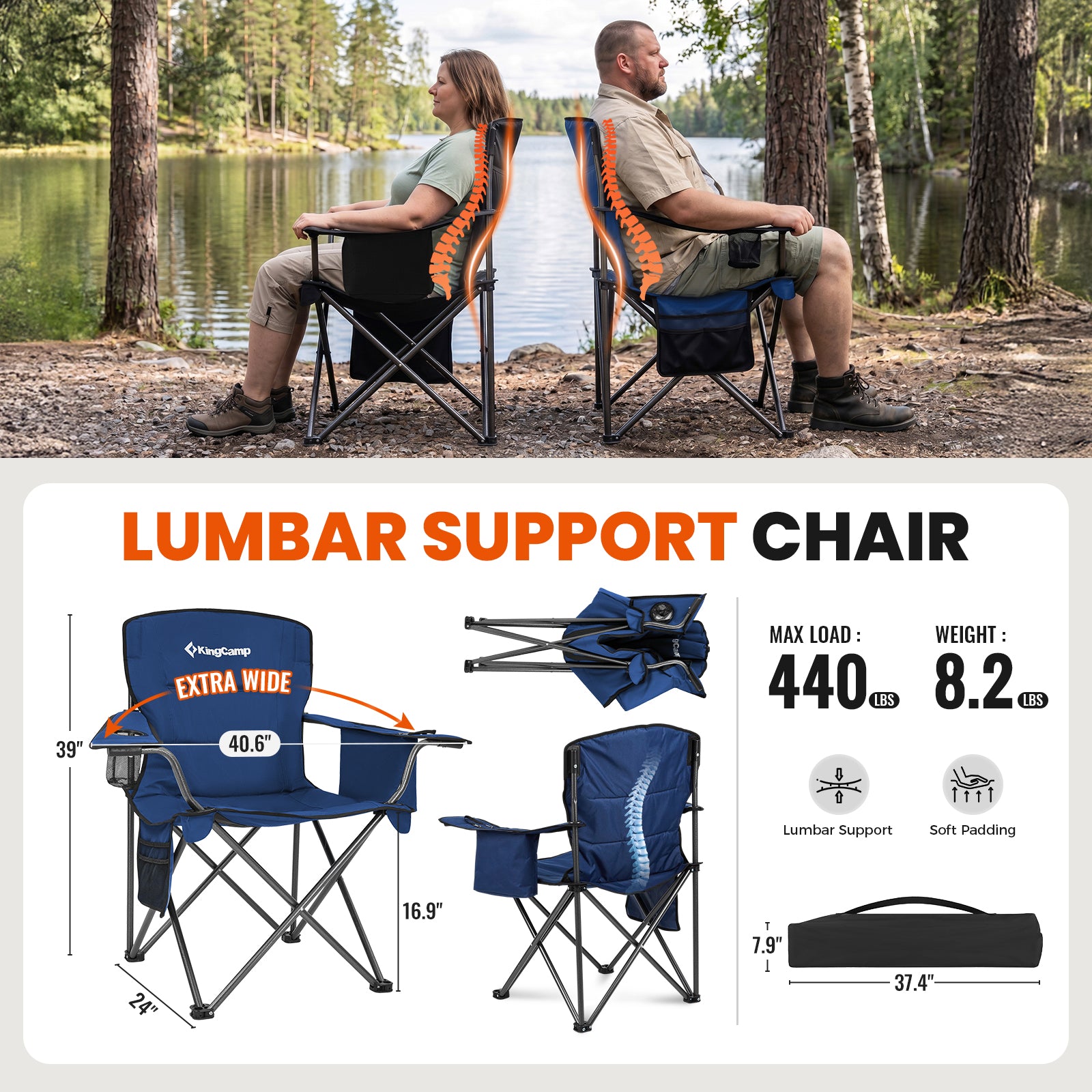 Oversized Outdoor Camping Folding Chair
