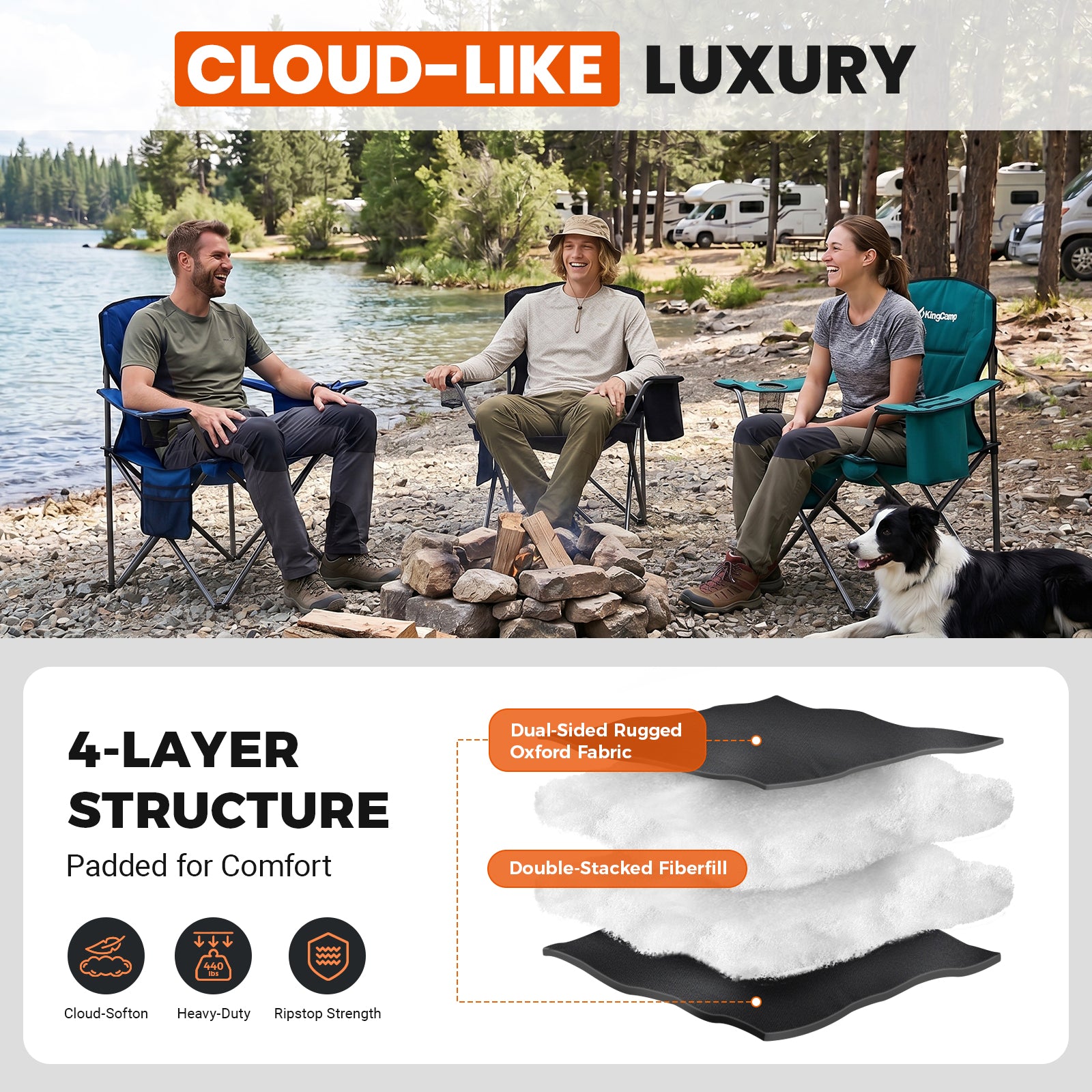 Oversized Outdoor Camping Folding Chair