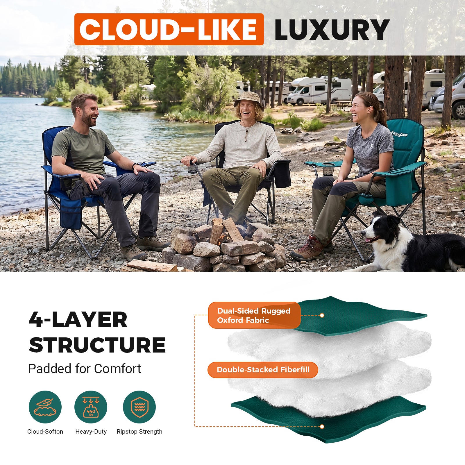 Oversized Outdoor Camping Folding Chair