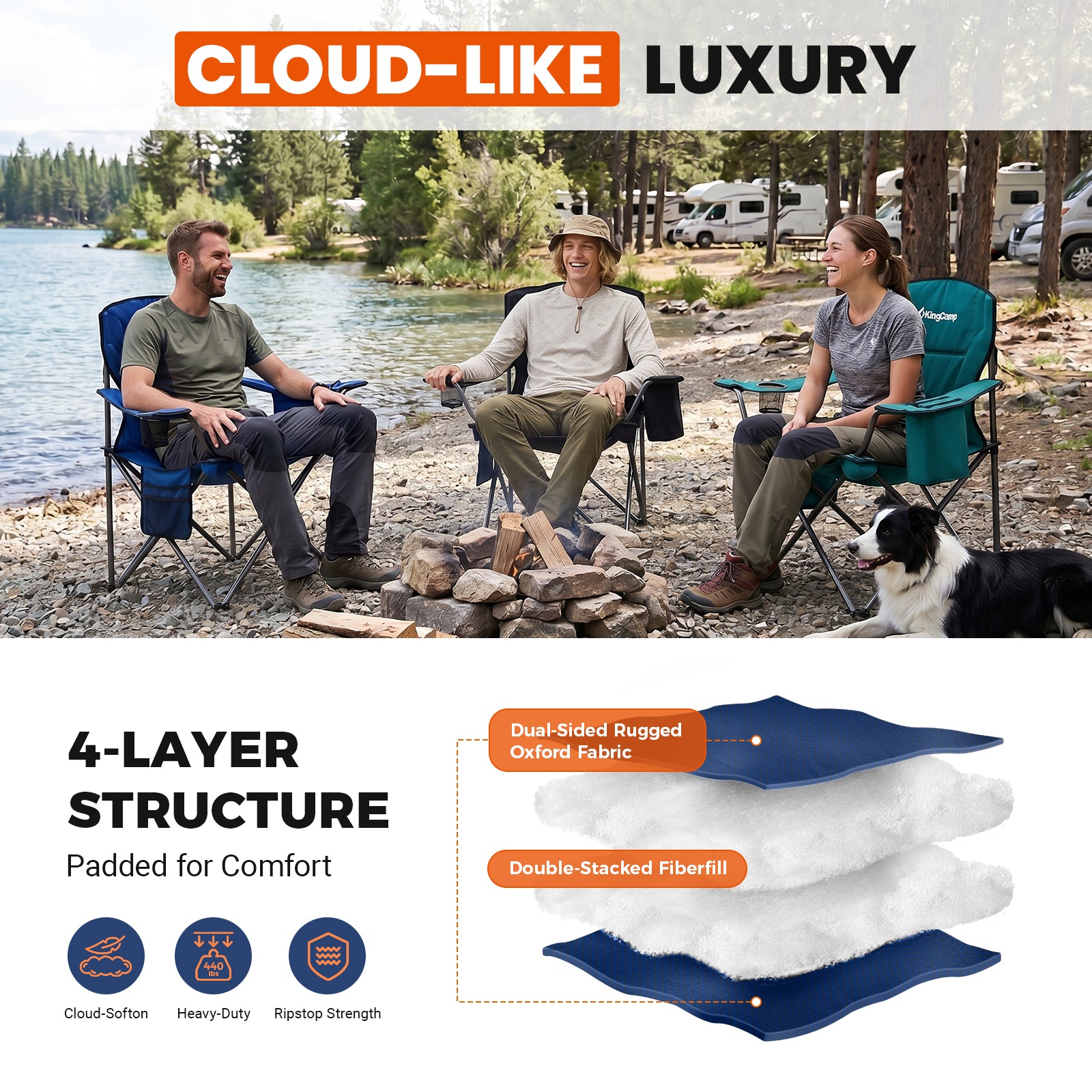 Oversized Outdoor Camping Folding Chair