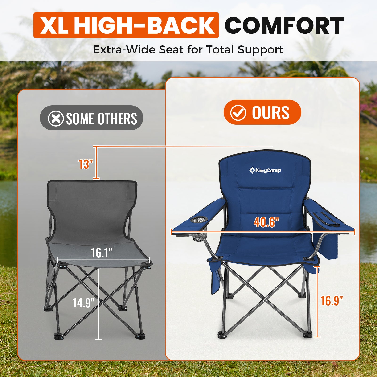 Oversized Outdoor Camping Folding Chair