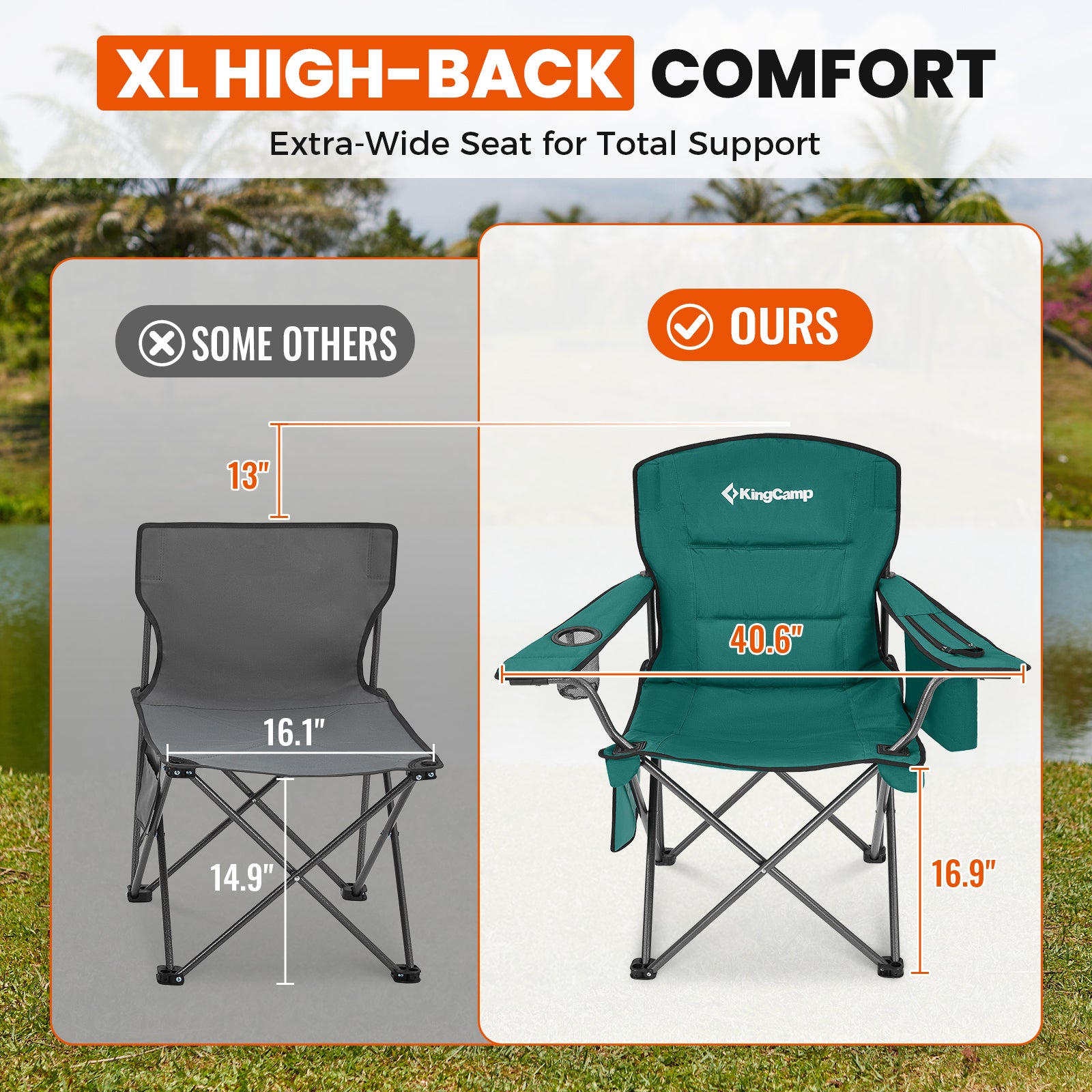 Oversized Outdoor Camping Folding Chair