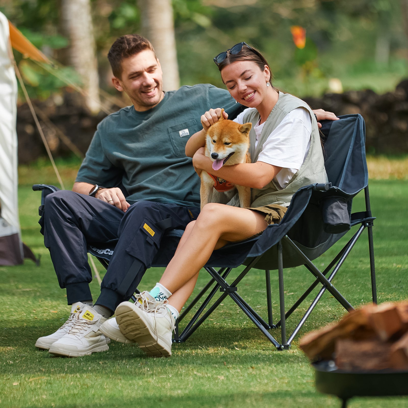 KingCamp Übergroßes Doppel-Camping-Sofa