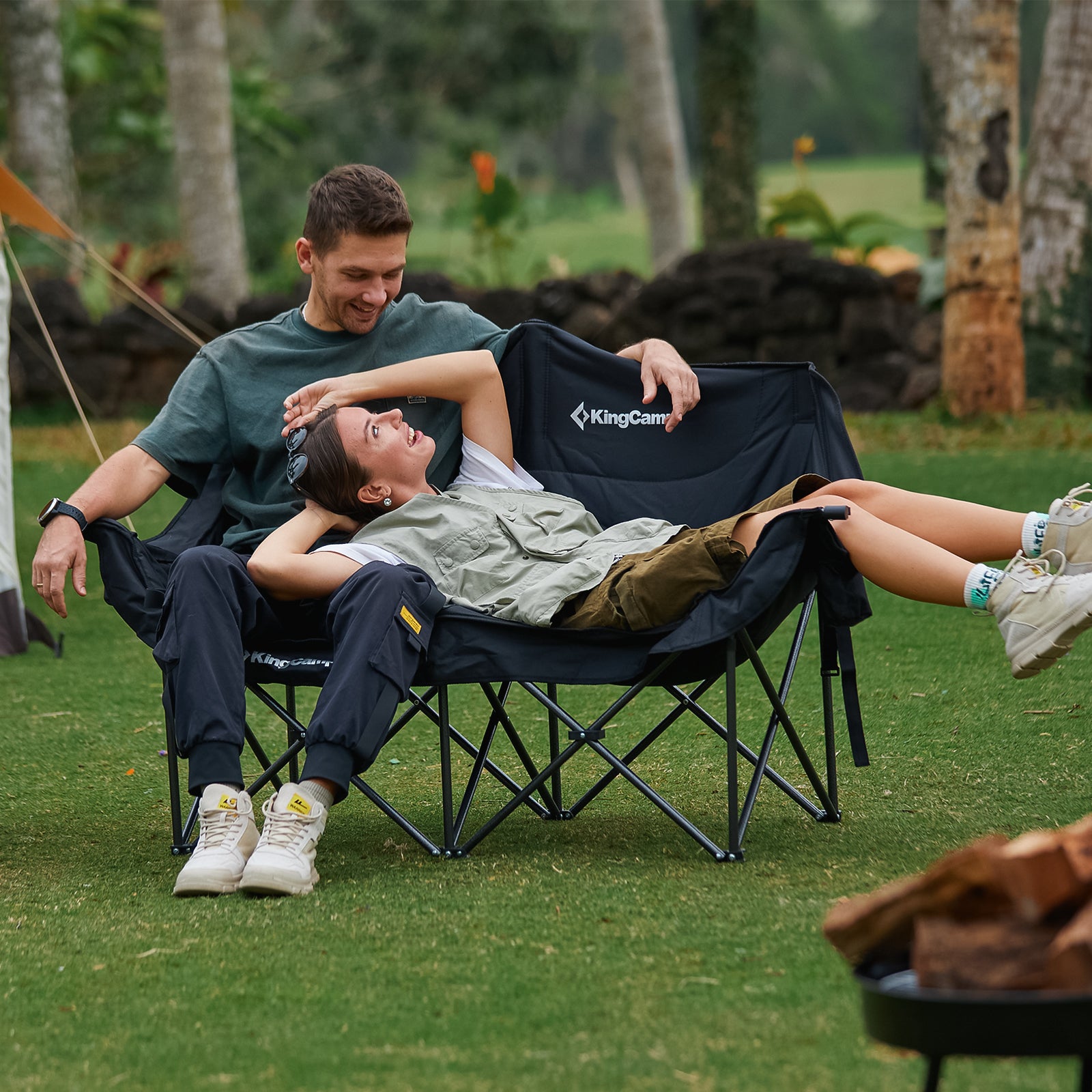 KingCamp Übergroßes Doppel-Camping-Sofa