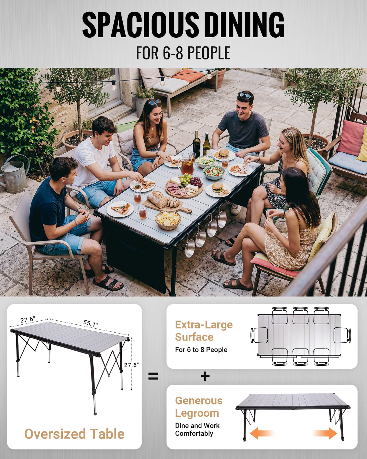 KingCamp GRANITE C14070 Folding Camping Table
