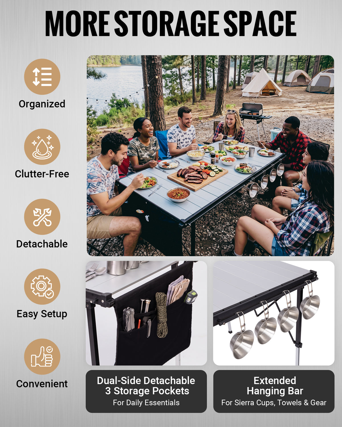 KingCamp GRANITE C14070 Folding Camping Table