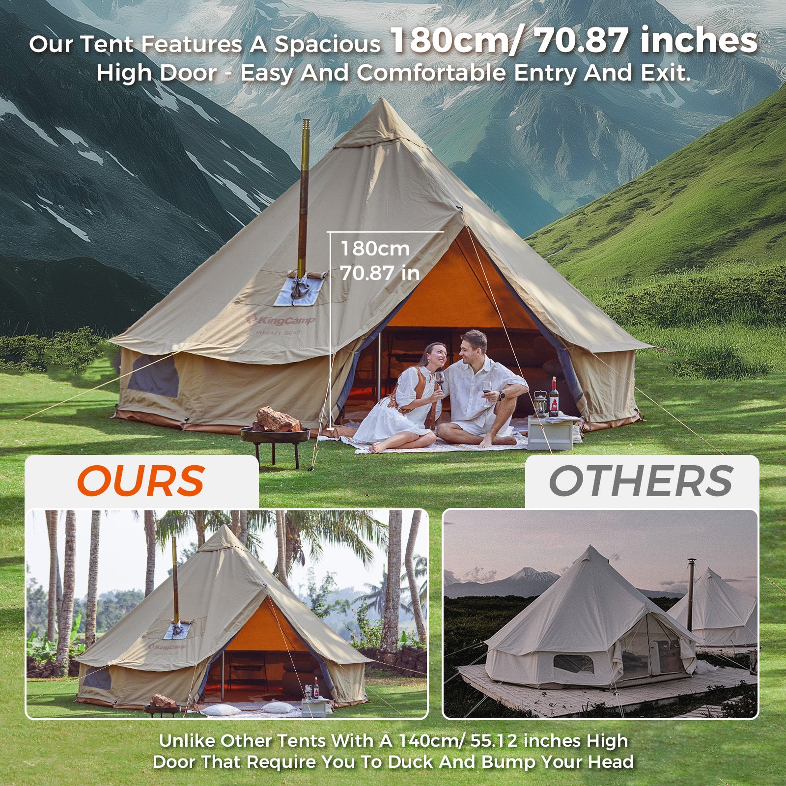 KingCampベルテントKHAN500 KingCamp KHAN C 400/500 4-Season Bell Tent – KingCamp Outdoors
