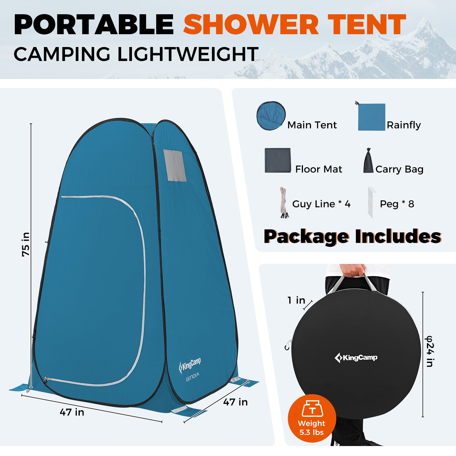 MARASUSA POP Instant Privacy Tent