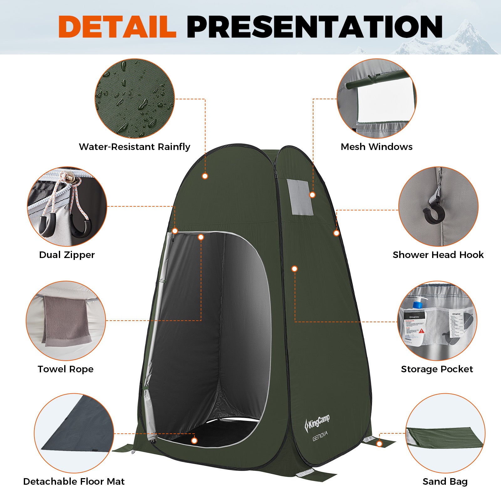 MARASUSA POP Instant Privacy Tent