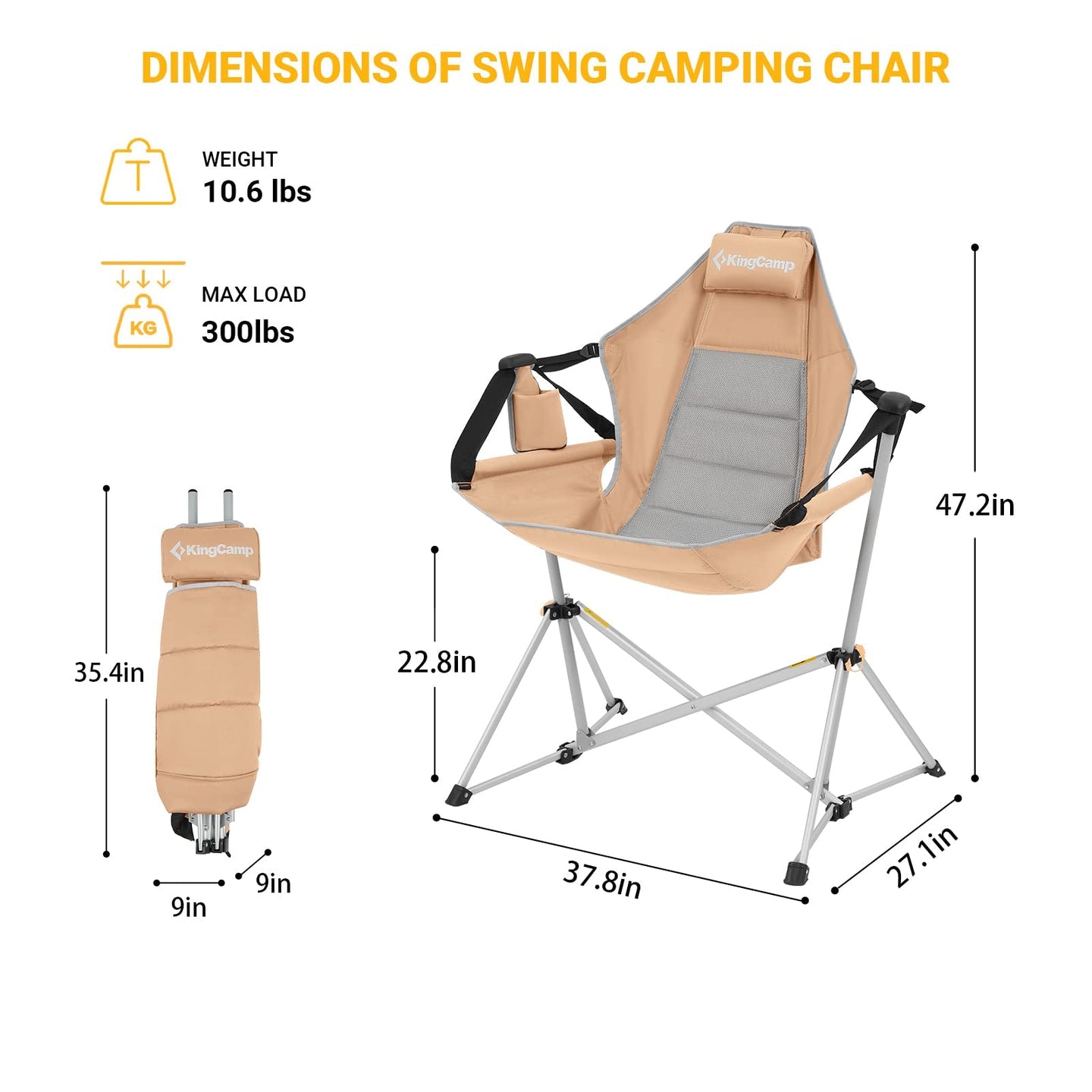 KingCamp Hammock Rocking Camp Chair