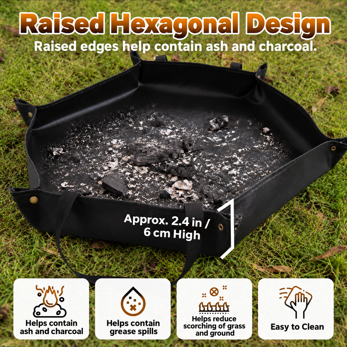 Hexagonal Fireproof Fire Pit Mat
