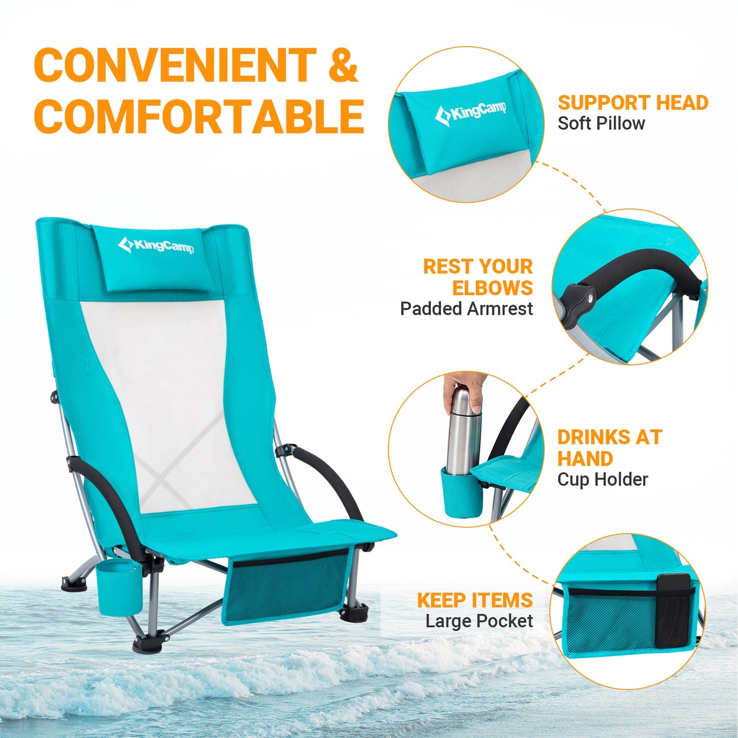 King camp high back beach chair discount