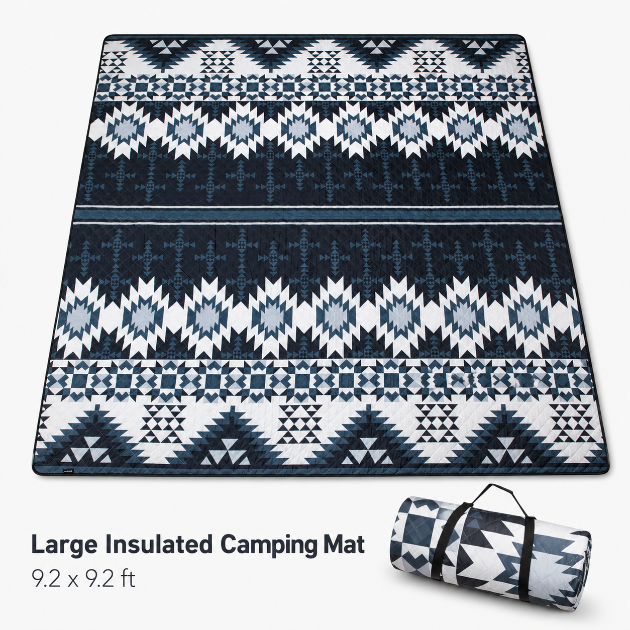 KingCamp ISIAY MAX 2.8 Large Camping Mat, 9.2 x 9.2 ft Insulated Tent Floor Mat with Aluminum Backing for SUV Tents, Camping & Family Outdoor Use