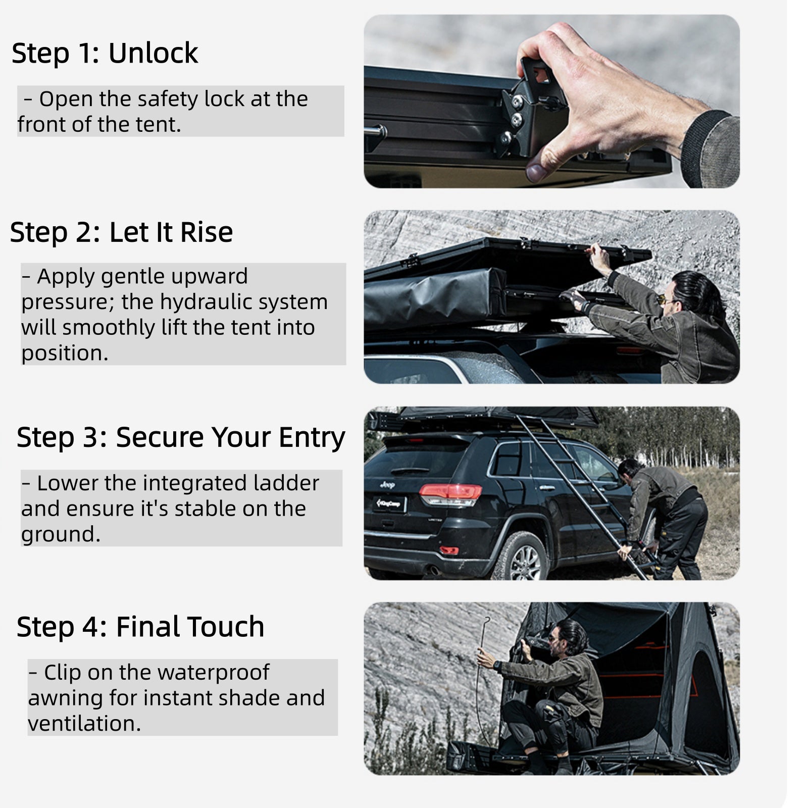 KingCamp ENDLESS 8 Rooftop Tent