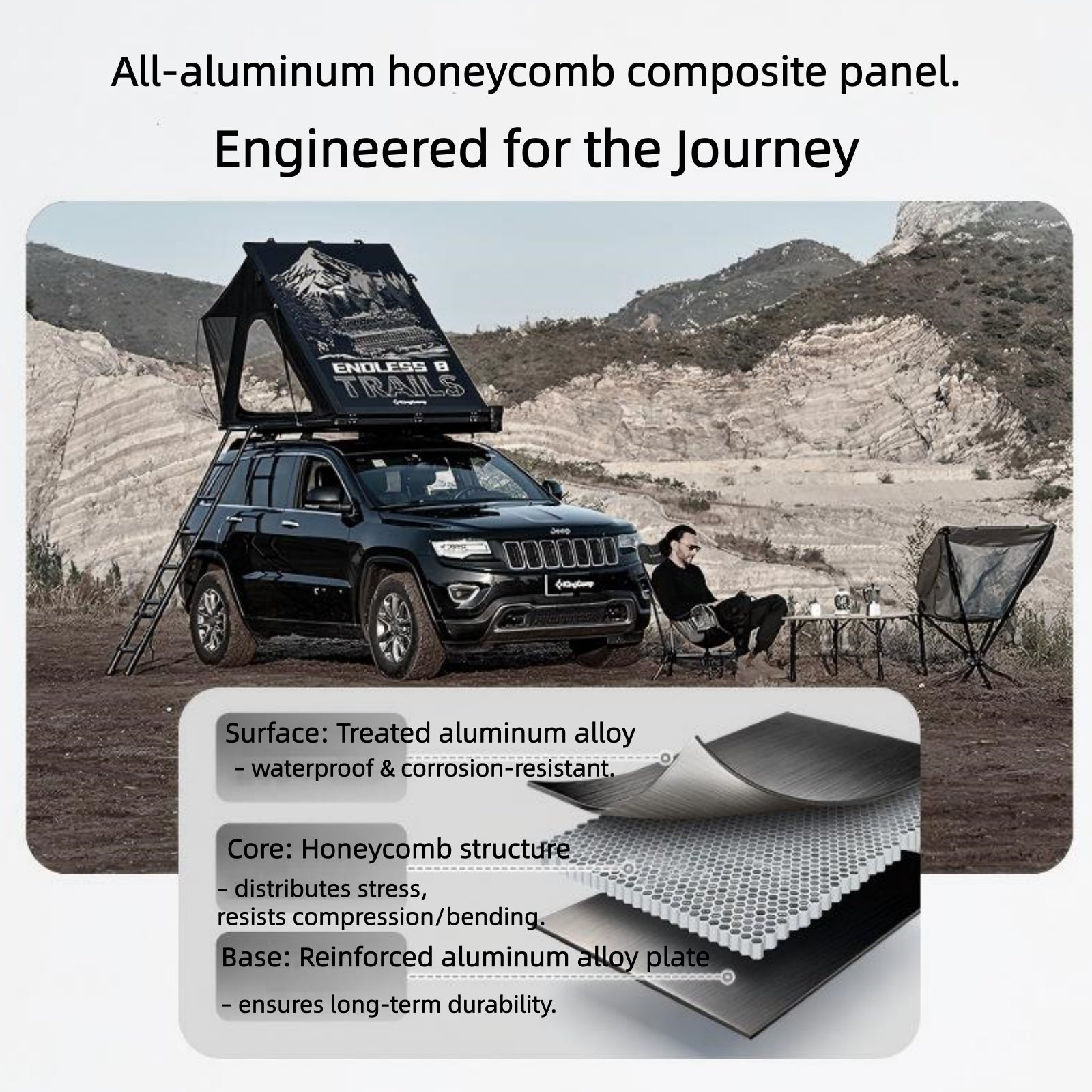 KingCamp ENDLESS 8 Rooftop Tent