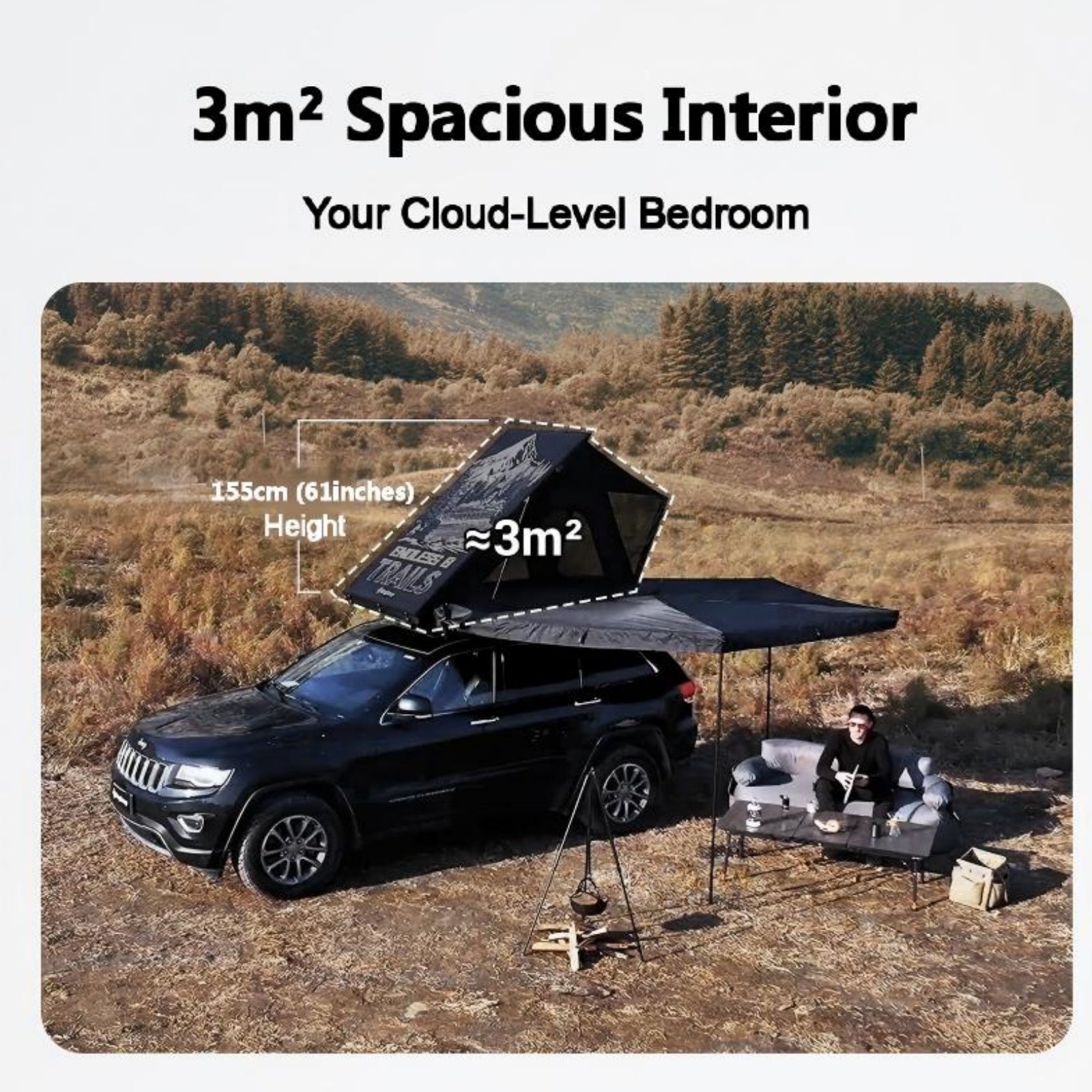 KingCamp ENDLESS 8 Rooftop Tent