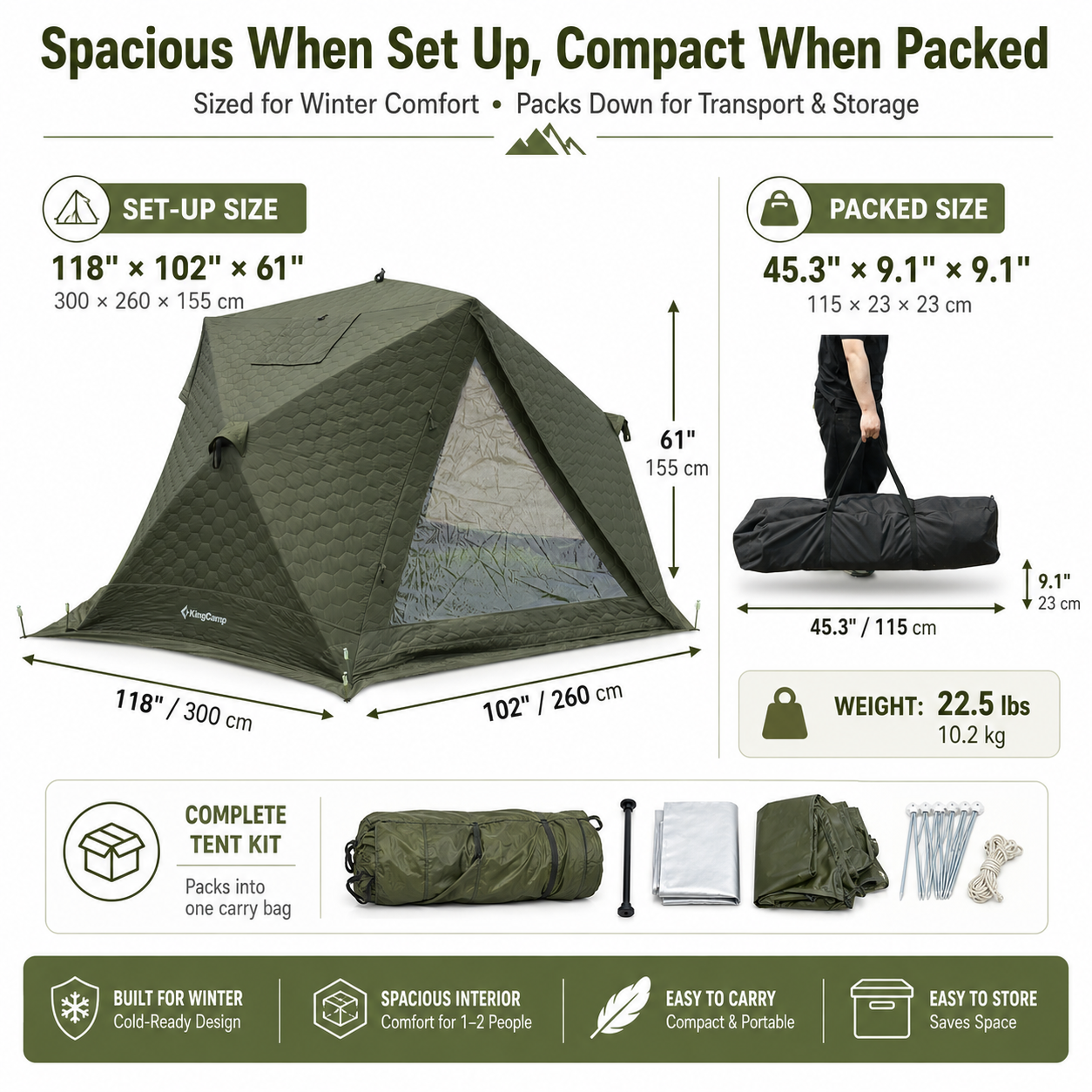 SnowHouse X2 Insulated Hot Tent