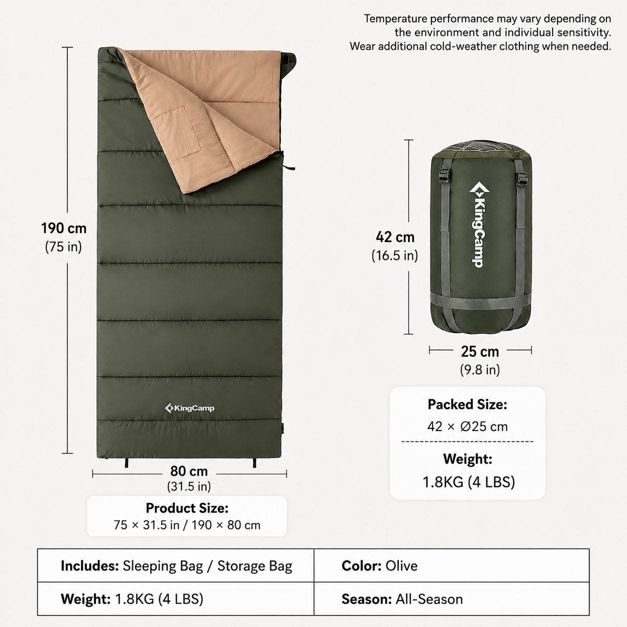 Trippy 350 Camping Sleeping Bag