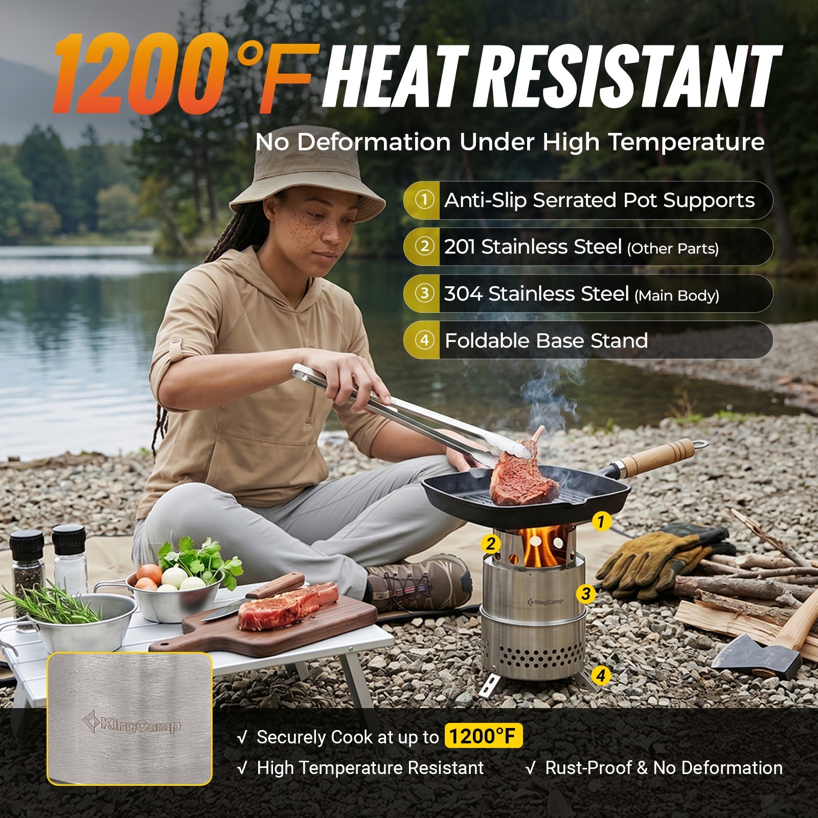 KingCamp FIREWOOD Folding Wood Stove