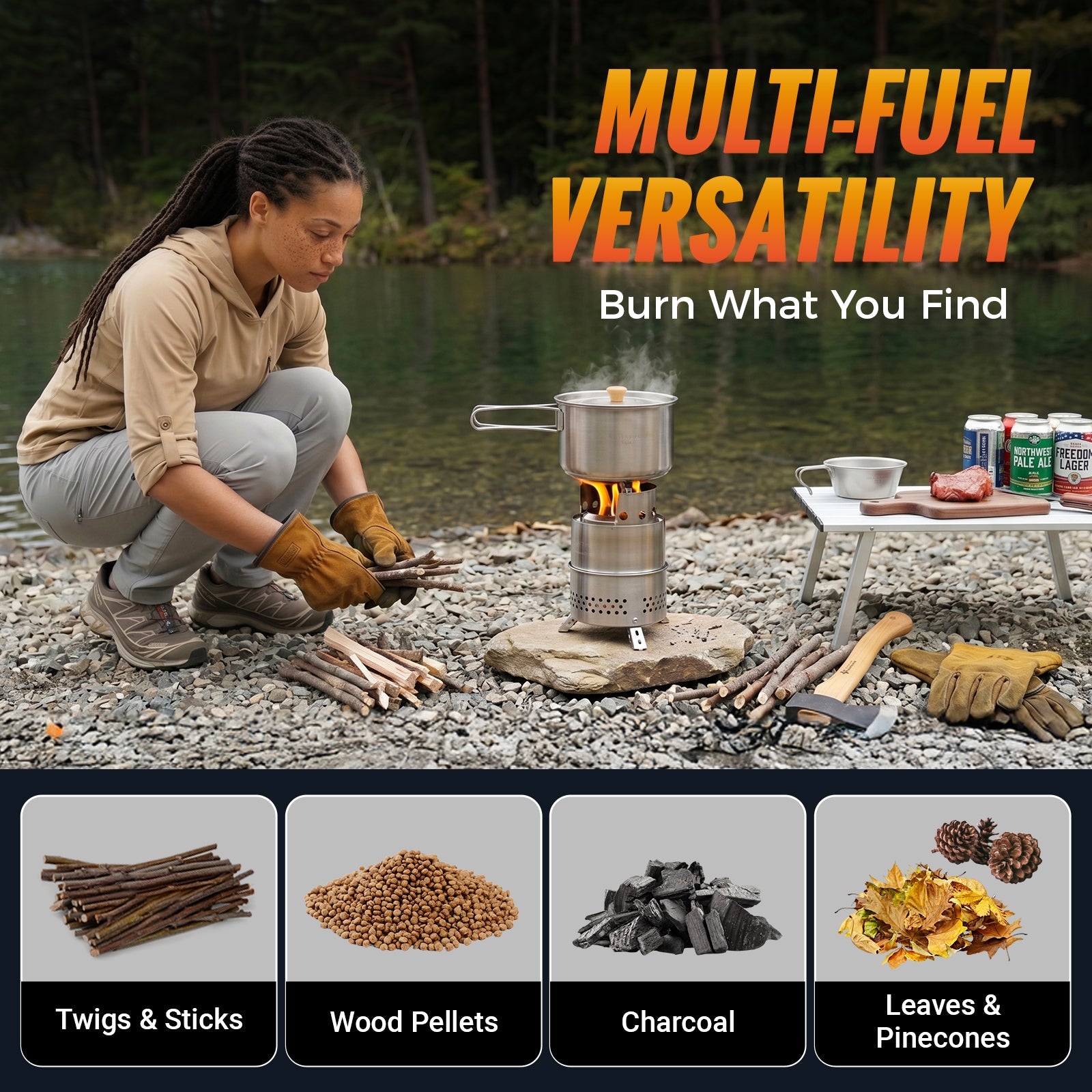 KingCamp FIREWOOD Folding Wood Stove