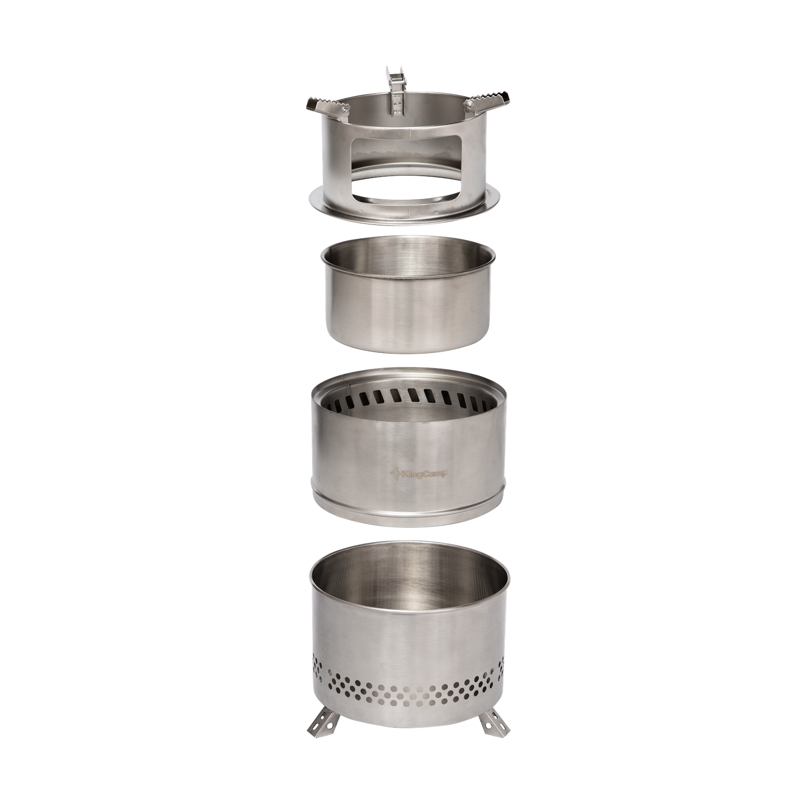 KingCamp FIREWOOD M Folding Wood Stove, Portable Stainless Steel Campfire Stove for Camping, BBQ, Cooking & Boiling Water