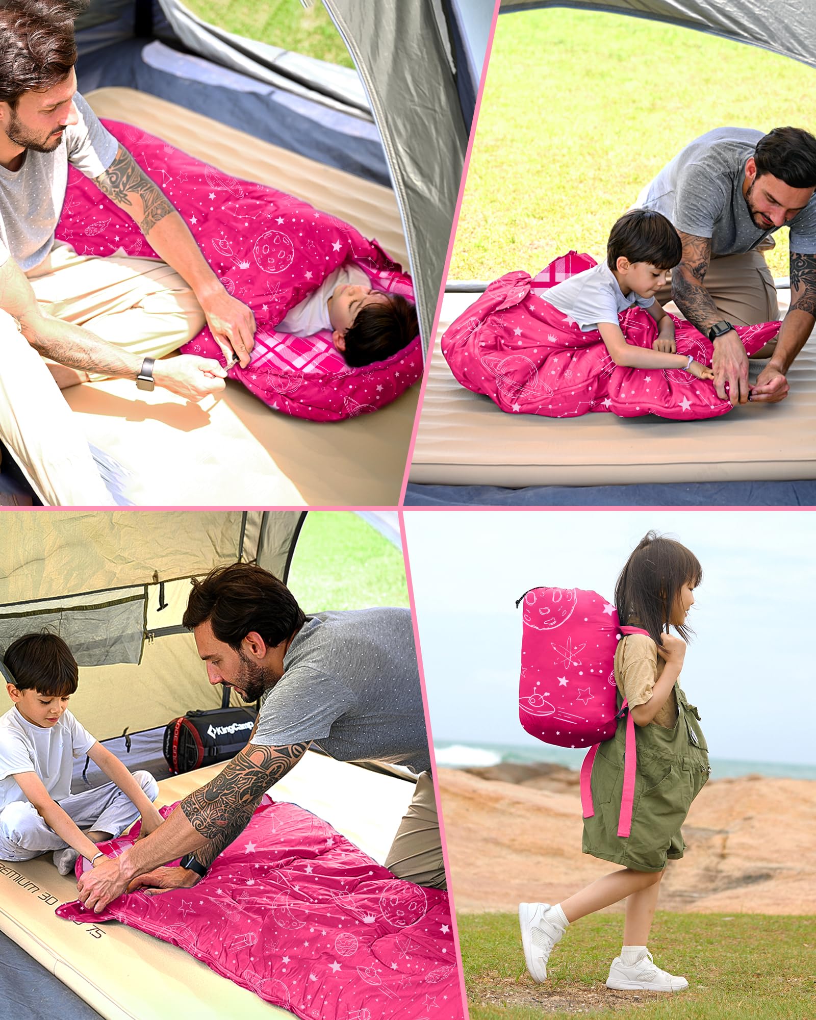 KingCamp Galaxy Zoo C 300 Kids Sleeping Bag ¨C Adjustable Length
