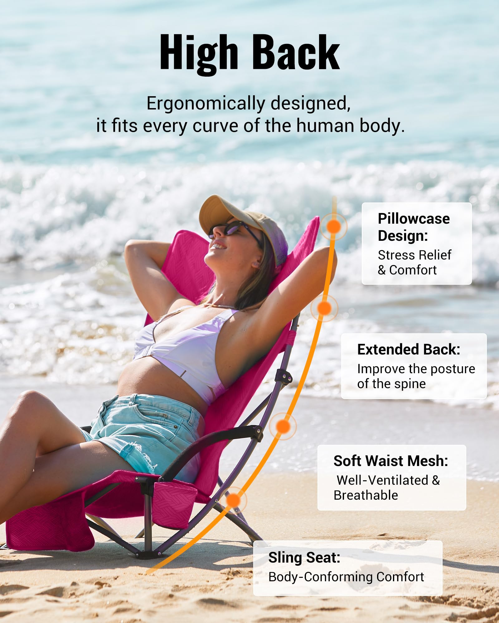 High Back Beach Chair