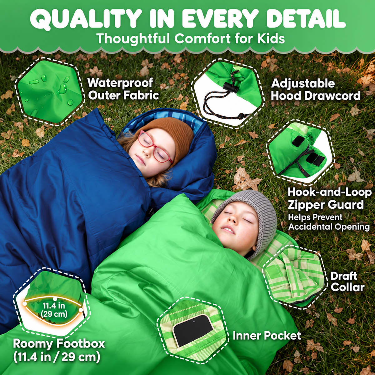 KingCamp Treck 300S+ Kids Mummy Sleeping Bag