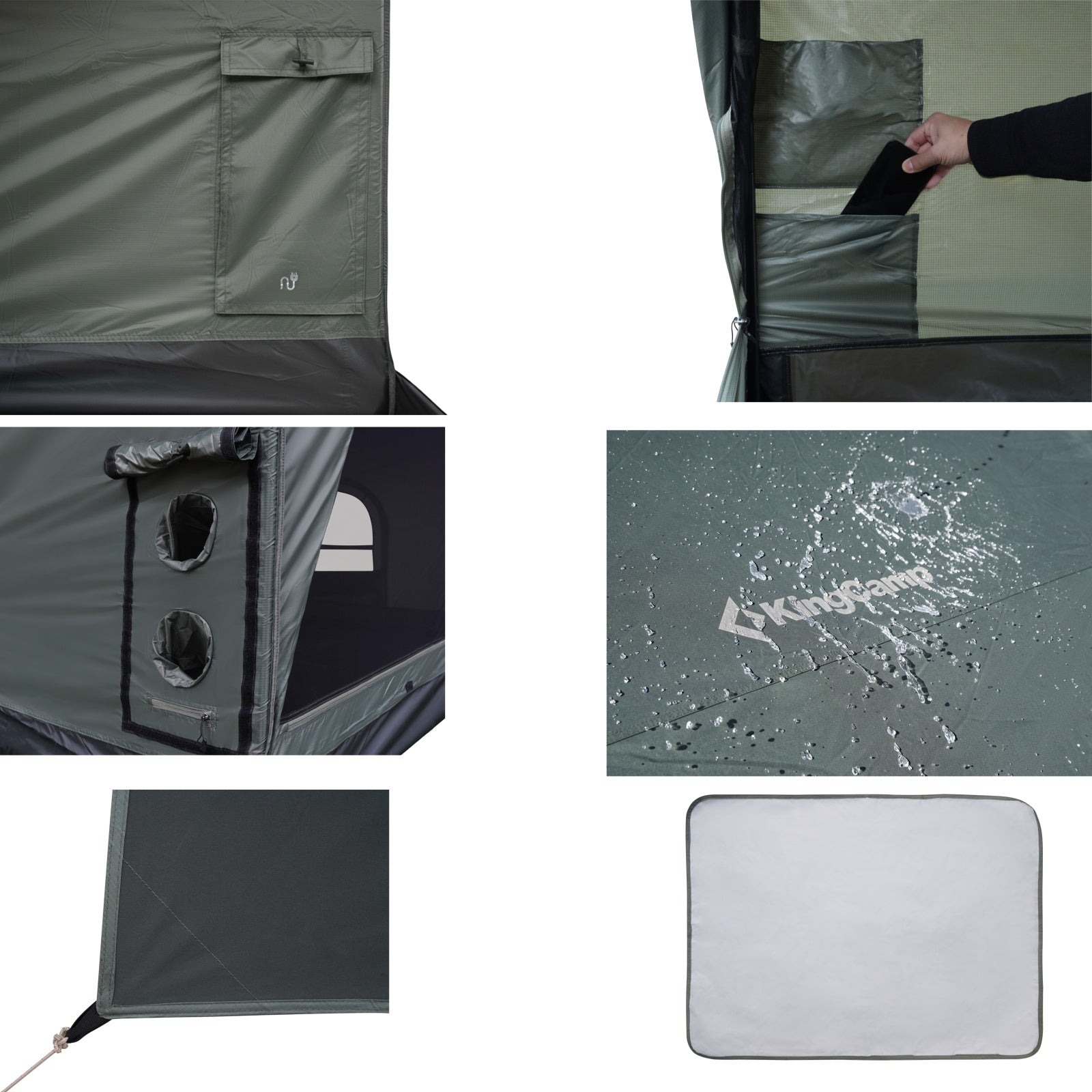 Pre‑Order, Delivers Late February | MOUNTAIN IN C5 Canvas Hot Tent | 5-6 Person Cabin Tent with Stove Jack