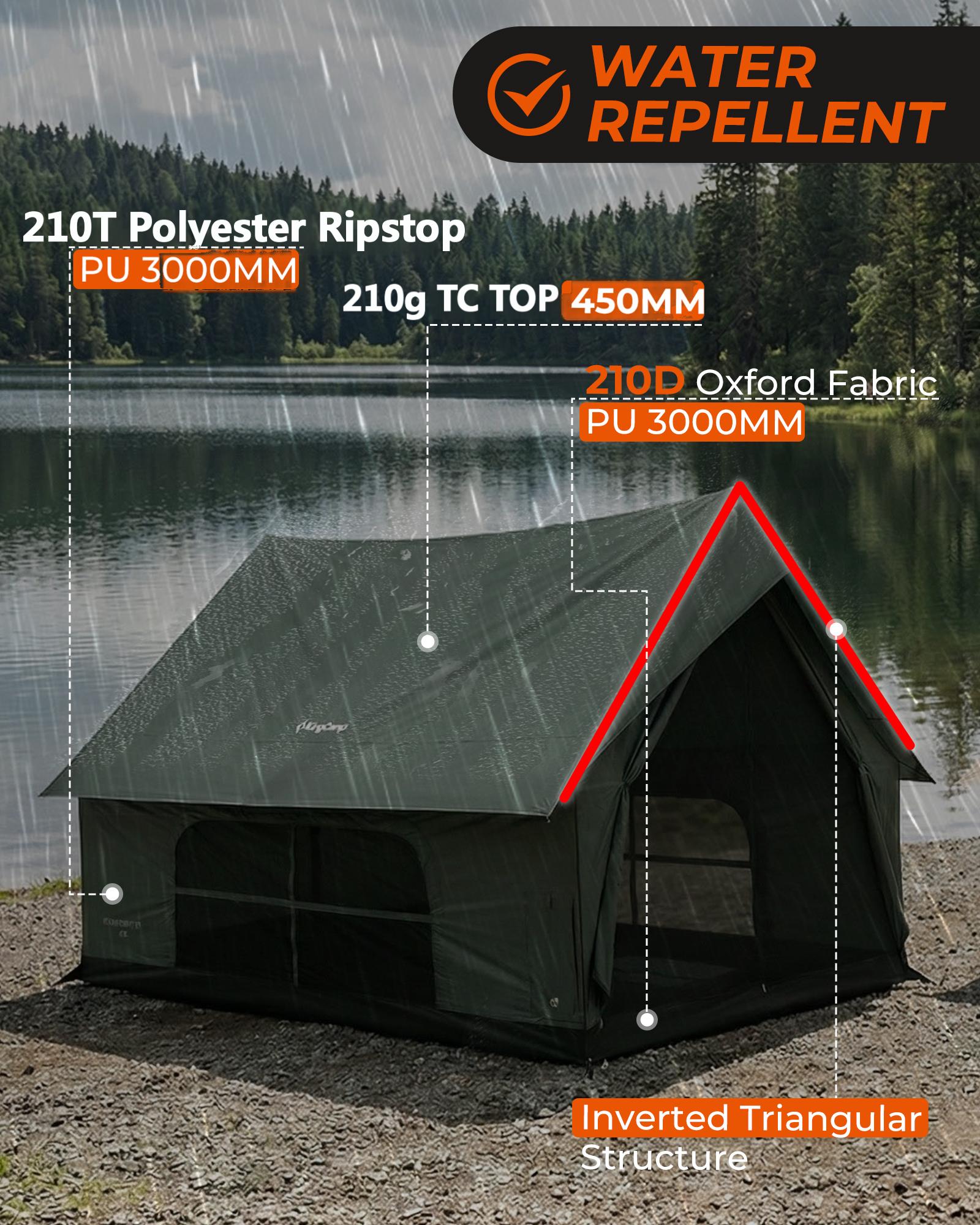 Pre‑Order, Delivers Late February | MOUNTAIN IN C5 Canvas Hot Tent | 5-6 Person Cabin Tent with Stove Jack