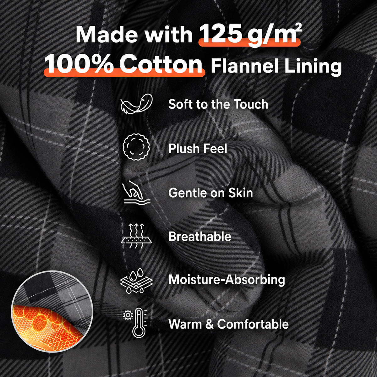 KingCamp Trippy C Flannel Sleeping Bag Series | 3-Season Cotton Flannel-Lined Envelope Bags with Built-in Pillow