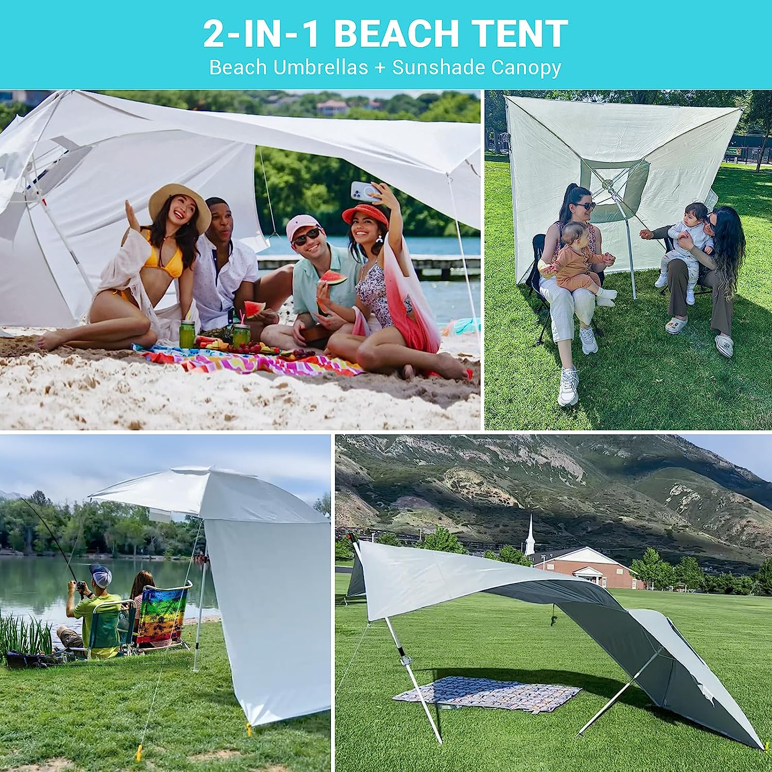 KingCamp Beach Sun Umbrella Patio Umbrella