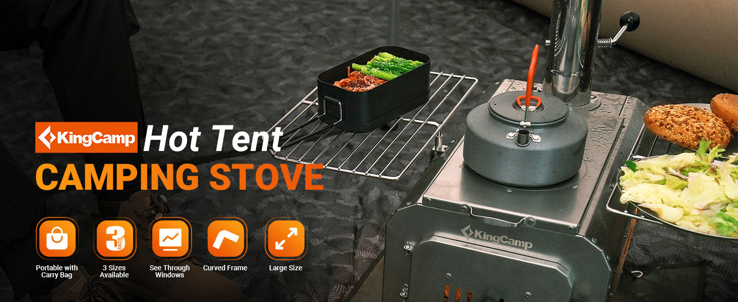 tent camping stoves KingCamp Surefire Stove M for Tent: Portable, Durable, and Efficient
