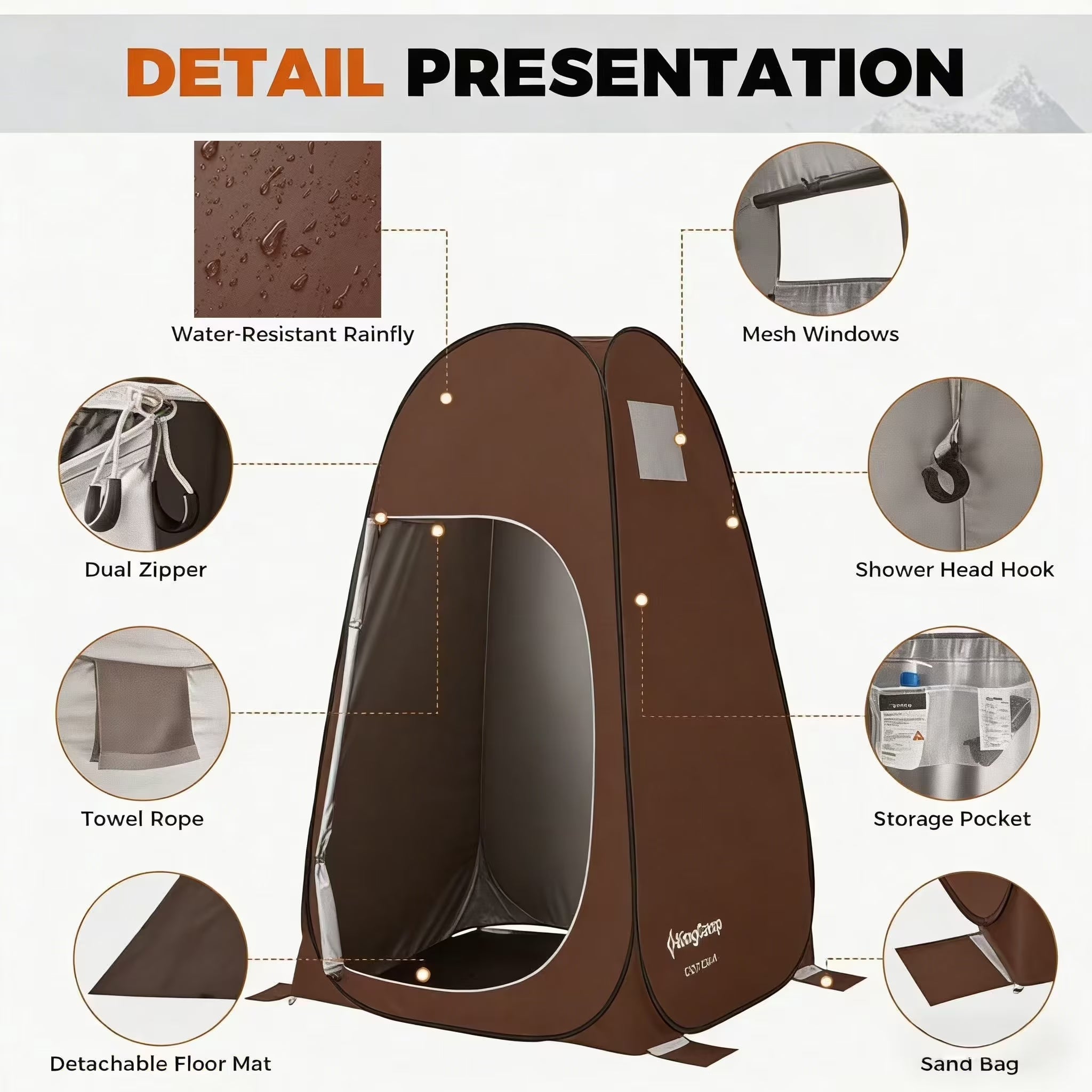 MARASUSA POP Instant Privacy Tent