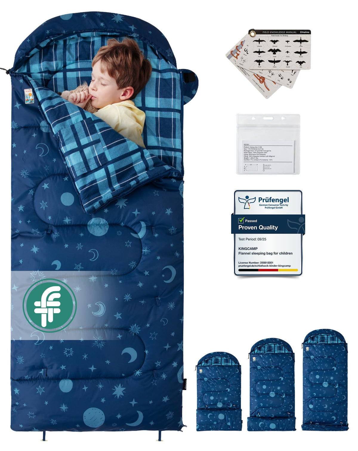 Galaxy Zoo C 300 Kids Sleeping Bag Adjustable Length