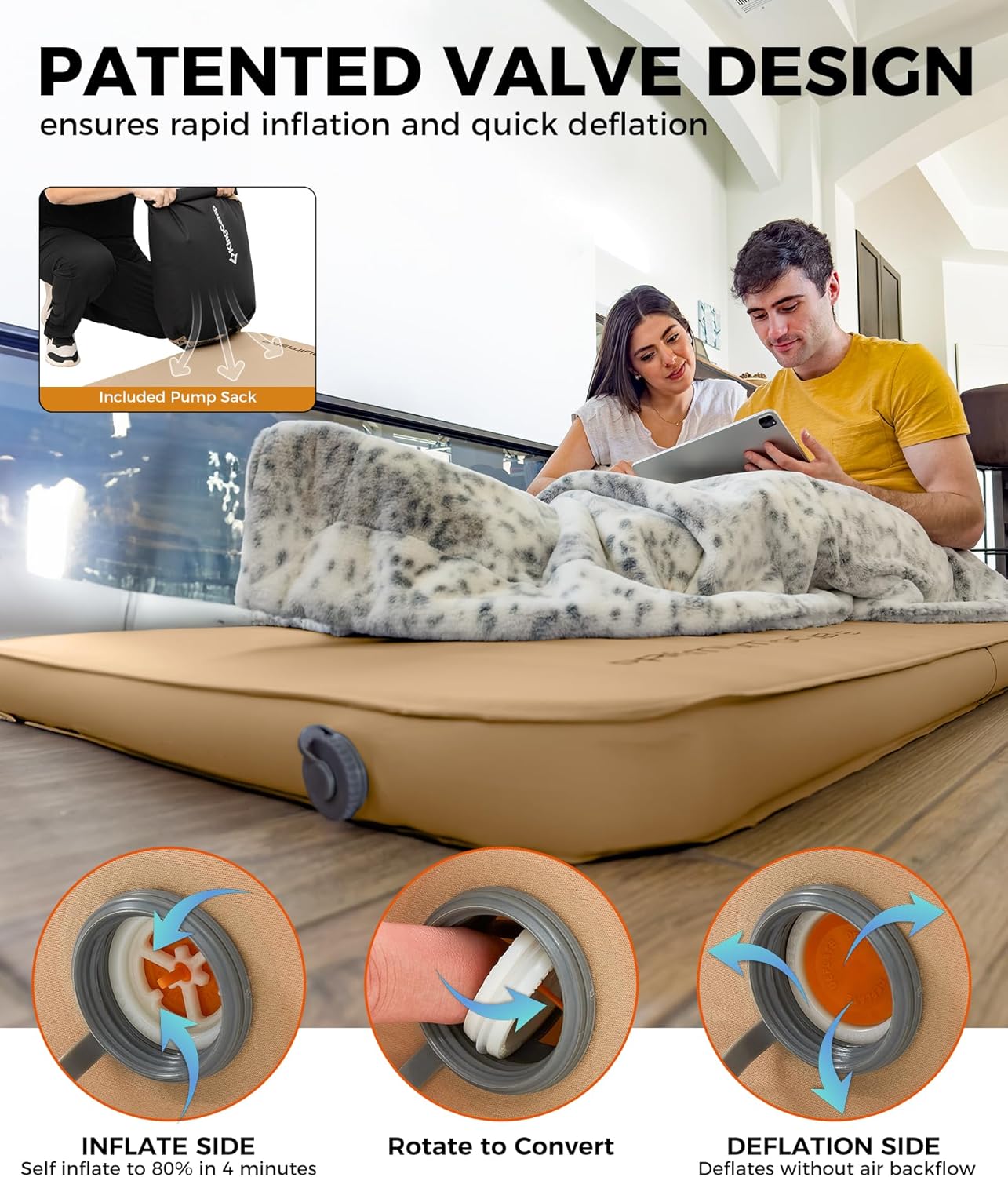 【値下げ中】KingCamp Premium Super 15cm Buy 5.9'' Thick Self-Inflating Double Camping Sleeping Pad! – KingCamp