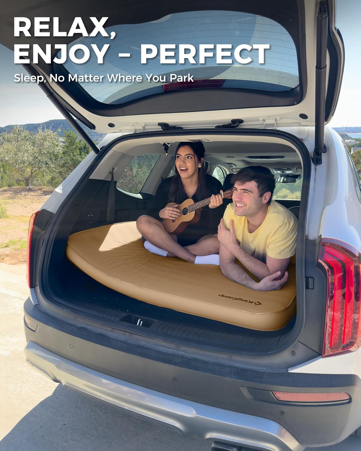 Buy 5.9'' Thick Self-Inflating Double Camping Sleeping Pad! – KingCamp