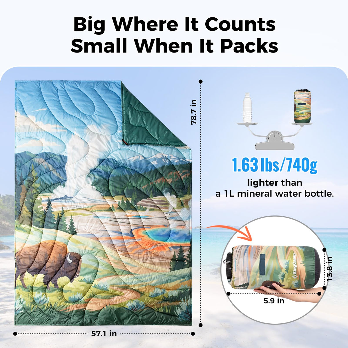 SMART 150 XL Ultralight Camping Blanket
