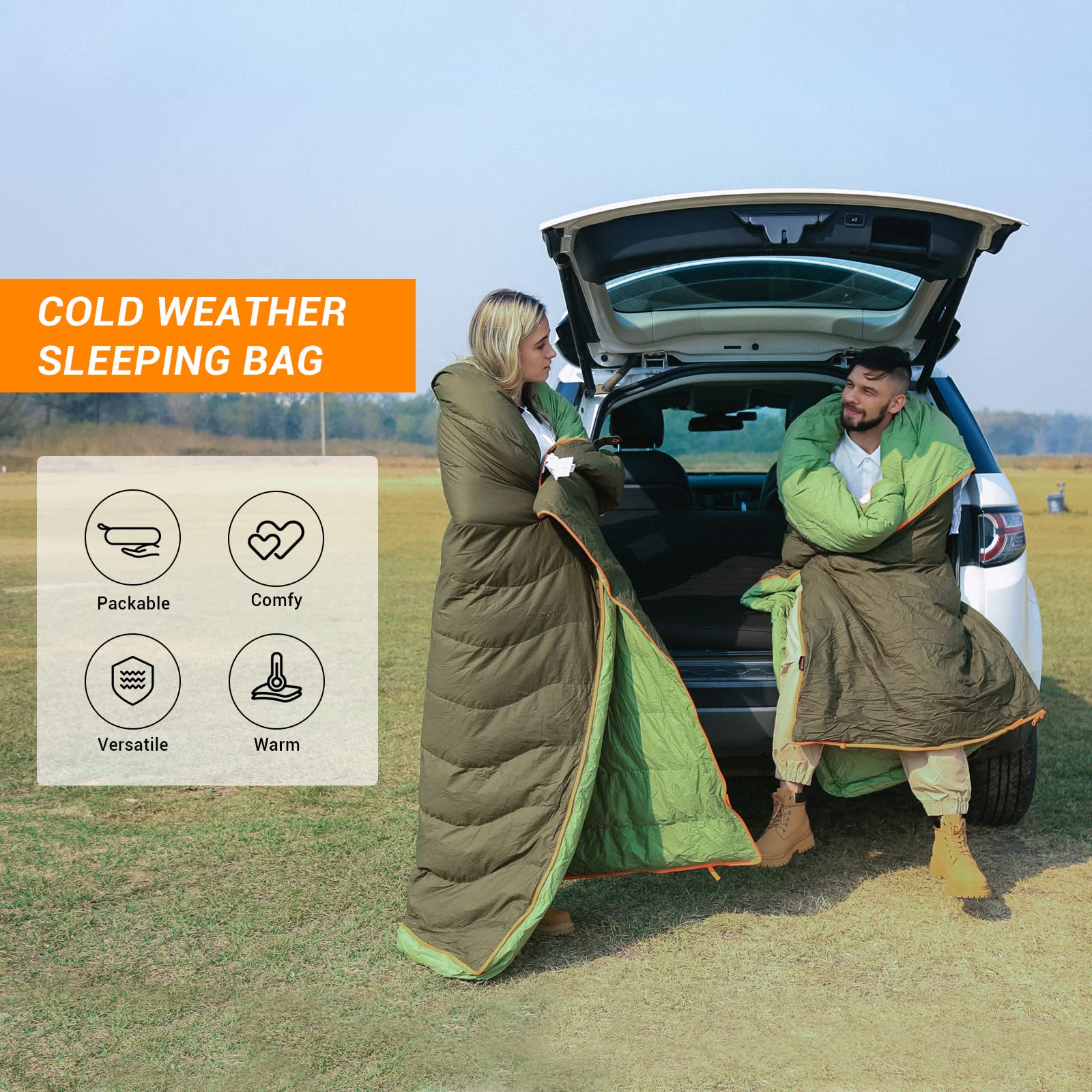 KingCamp Recycled Down and Cotton Blend Sleeping Bag: Cozy Camping