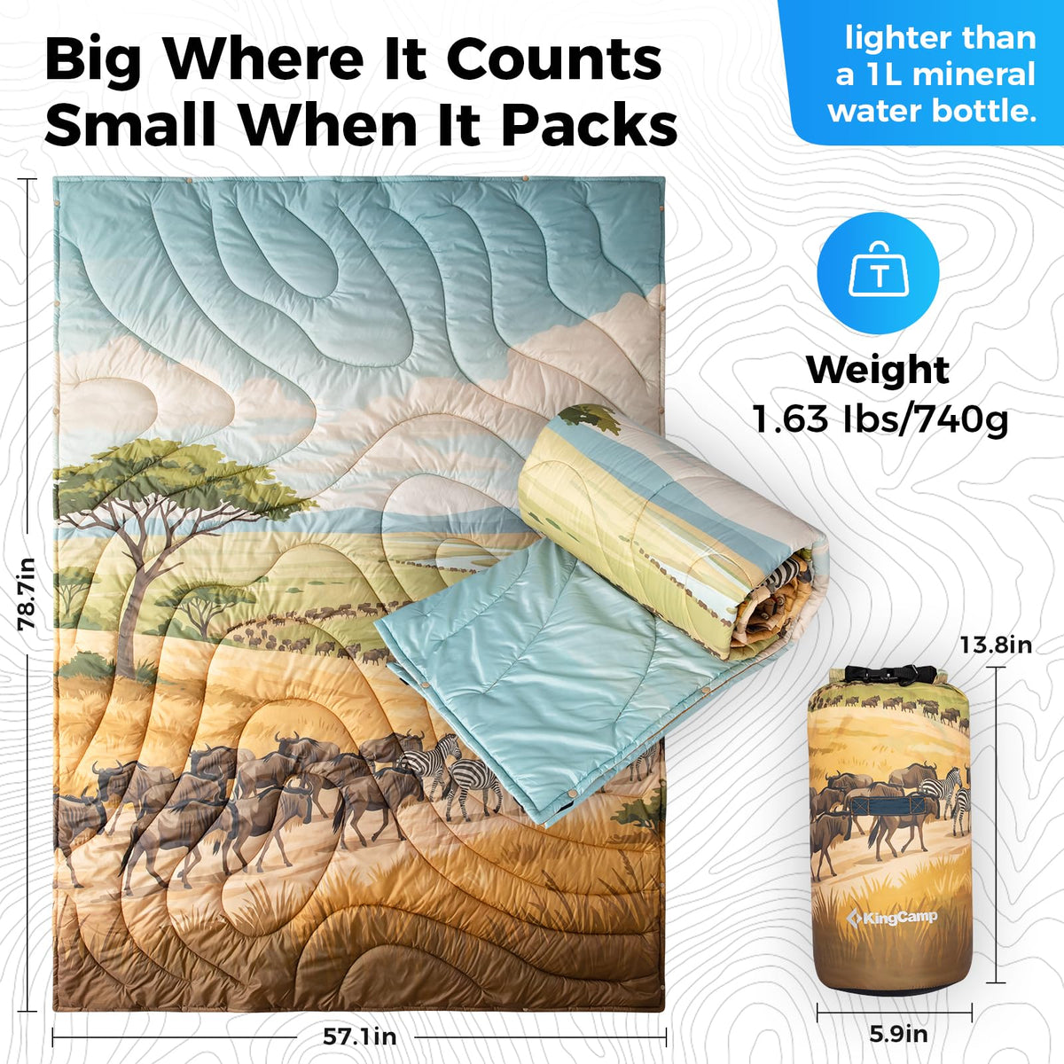 SMART 150 XL Ultralight Camping Blanket