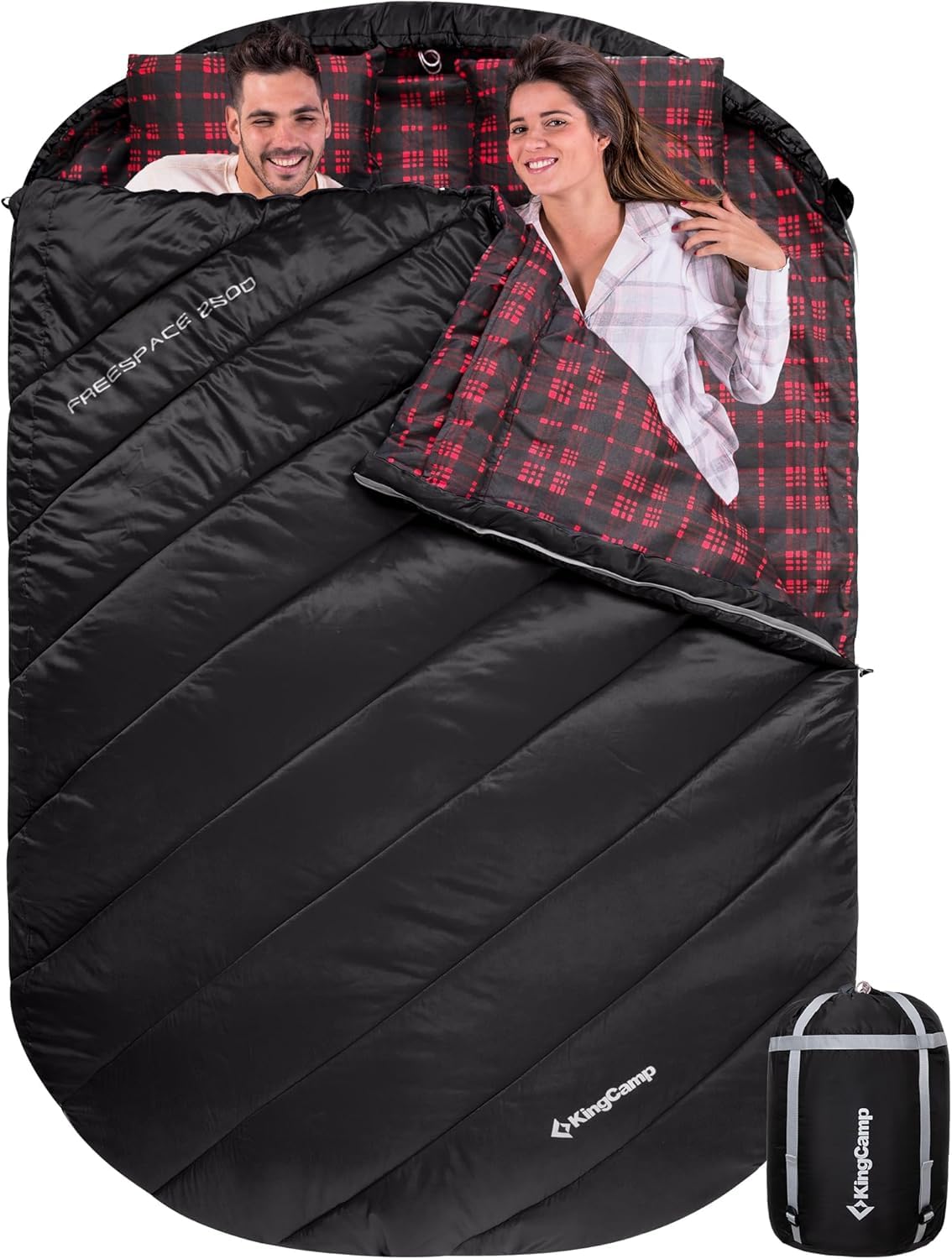 KingCamp FREESPACE 250D Flannel Double-Sized Sleeping Bag