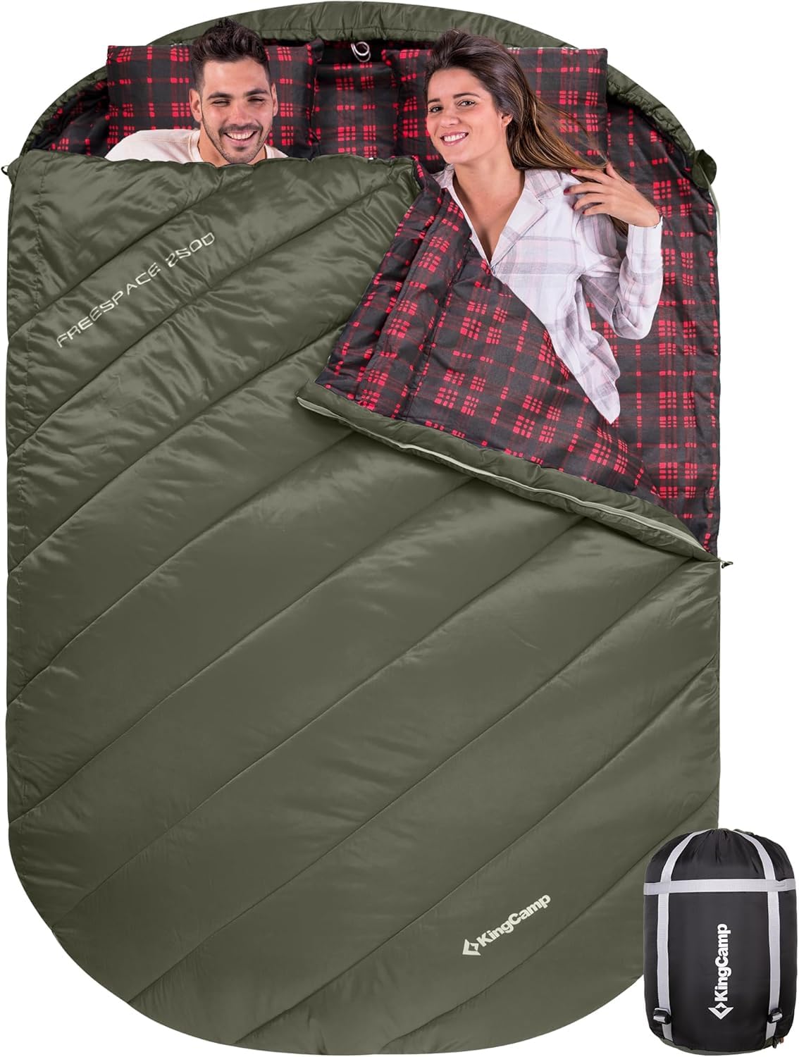 KingCamp FREESPACE 250D Flannel Double-Sized Sleeping Bag