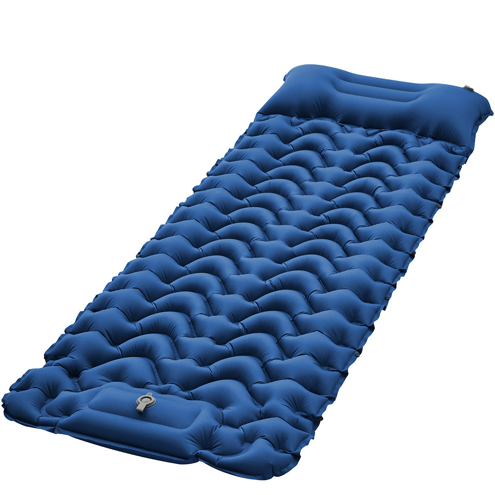 KingCamp Sleeping Pads for Camping Self Inflating Camping Mattress with Built in Foot Pump Connectable Durable Inflatable Sleeping Mat with Pillow