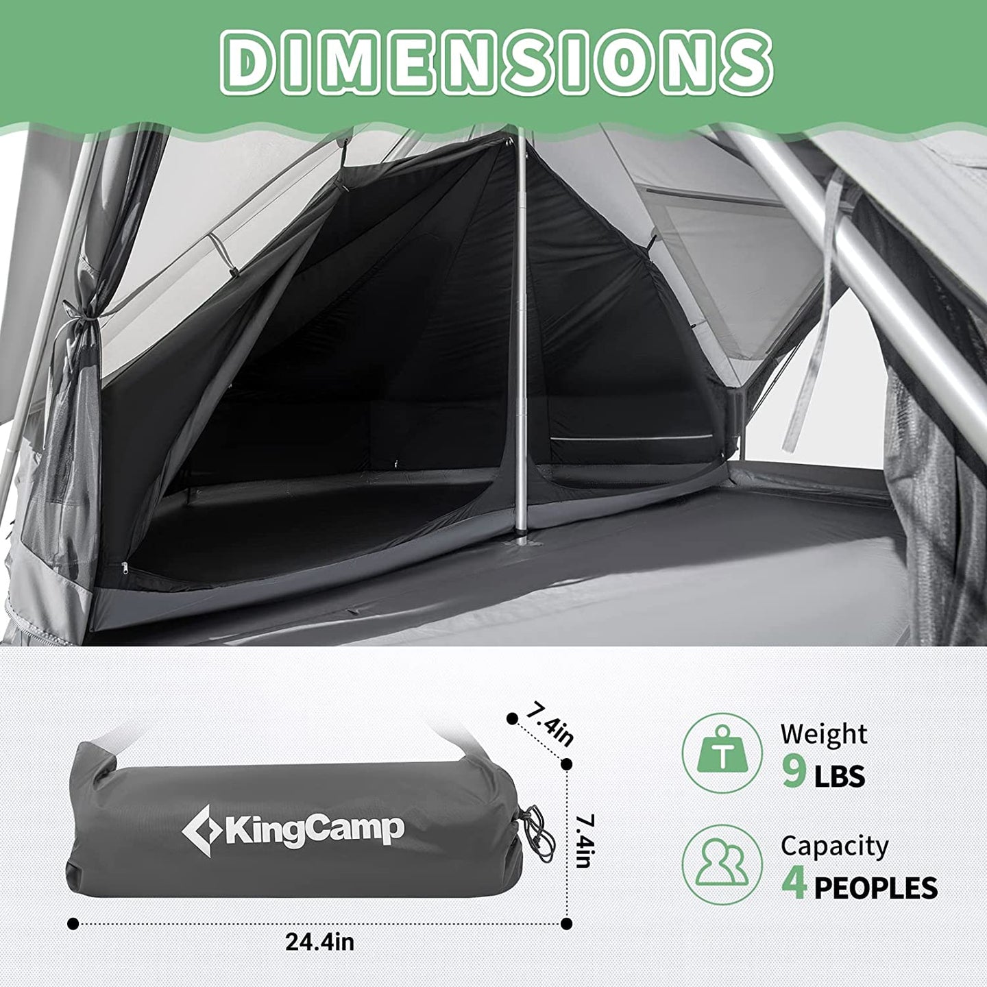 KingCamp Khan Palace Inner Tent for Gamping and Comfort Camping